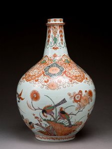 Große Flaschenvase, dekoriert in Holland im Imari-Stil, Ko-Imari, spätes 17. Jahrhundert