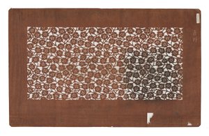 Papierstencil (Katagami), späte 19. Jahrhundert (Maulbeerbaumrindenpapier behandelt mit Persimmonsaft)