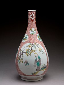 Birnenförmige Flaschenvase, Ko-Imari-Keramik von Japanese School