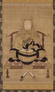 Porträt von Tendai Daishi, Nanbokucho-Periode von Japanese School