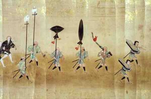 Sechste koreanische Gesandtschaft nach Japan zur Zeit der Nachfolge von Tokugawa Ietsuna im Jahr 1651, möglicherweise von Kano Masunobu (1625-94) 1655-57 von Japanese School