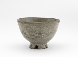Teeschale im Mishima-Stil, Karatsu Ware von Japanese School