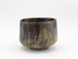 Teeschale namens Ochiba (Gefallene Blätter), Takatori oder Yatsushiro Ware von Japanese School