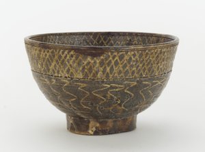 Teeschale mit eingravierter Dekoration, Tsushima-Insel, Nagasaki-Präfektur, Edo-Periode von Japanese School