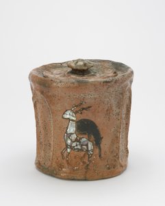 Wasserkrug für Teezeremonie mit passendem Deckel, Kyoto, Kyoto-fu, Edo-Zeit oder Meiji-Ära
