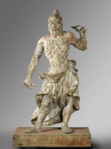Tempelwächter, ca. 1300-1400 (Holz) von Japanese School