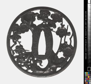 Tsuba: Blühender Kirschzweig, frühes 18. Jahrhundert von Japanese School
