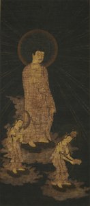 Willkommener Abstieg der Amida-Buddha-Triade