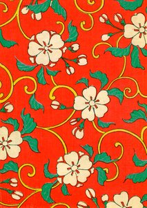 Holzschnitt von Apfelblüten von Japanese School