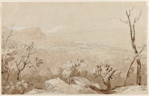 Ein Blick vom Bald Mountain, Orange County, N. Y., 1843 von Jasper Francis Cropsey