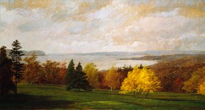 Ansicht des Hudson nahe Hastings, 1895 von Jasper Francis Cropsey