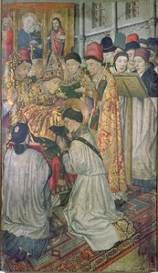 Tafel des Ordens von St. Vincent durch den Bischof von Saragossa, St. Valerio von Jaume Huguet