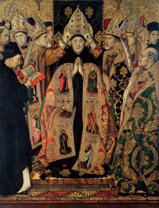 Der Altar von Sankt Augustinus - Jaume Huguet von Jaume Huguet
