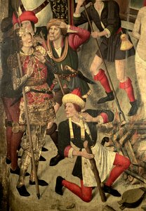 Altarbild des Hl. Vinzenz: Folterung des Hl. Vinzenz auf dem Grill, Dacian und Henker (Detail)
