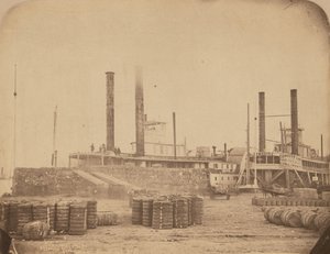 Der Dampfer Magnolia im Hafen von New Orleans, 1858–1861 von Jay Dearborn Edwards