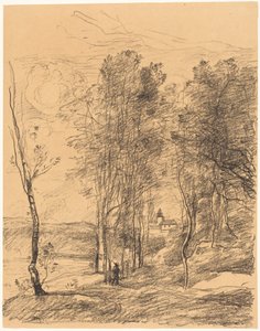 Der Glockenturm von St. Nicolas-Lez-Arras von Jean-Baptiste-Camille Corot