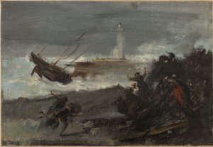 Schiffswrack im Hafen von Dieppe von Jean Baptiste Carpeaux