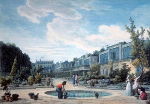 Ansicht des Königsgartens (heutiger Jardin des Plantes) von Jean Baptiste Hilaire
