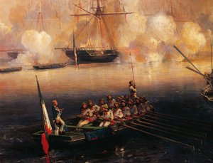 Königin Victoria von Großbritannien besucht Treport, 3. September von Jean Baptiste Isabey