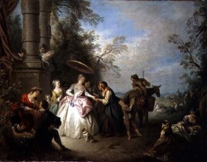 Die Wahrsagerin von Jean Baptiste Joseph Pater
