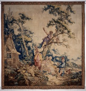 Das Freiluftbankett, Vorhang russische Spiele, (Detail)