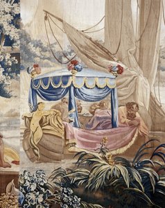 Das Freiluftbankett, Vorhang russische Spiele, (Detail)