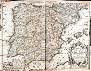 Karte des Königreichs Spanien
