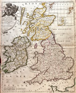 Karte der Königreiche England, Schottland und Irland (Großbritannien)