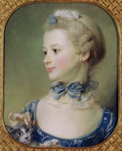 Junges Mädchen mit einer Katze