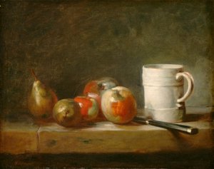 Stillleben mit einer weißen Tasse von Jean Baptiste Simeon Chardin