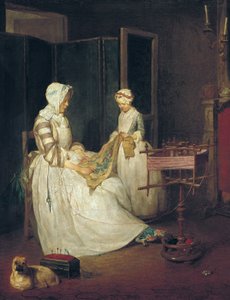 Die fleißige Mutter von Jean Baptiste Simeon Chardin