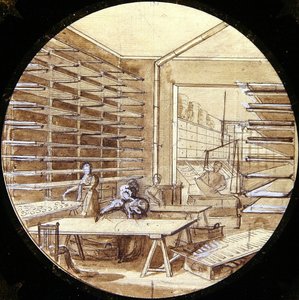 Entwurf für einen Sèvres-Teller, aus dem Service des Arts Industriels von Jean Charles Develly