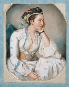 Eine Frau in türkischer Kleidung
