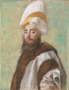 Porträt eines Großwesirs oder eines Europäers, der als solcher gekleidet ist, um 1741 von Jean Étienne Liotard