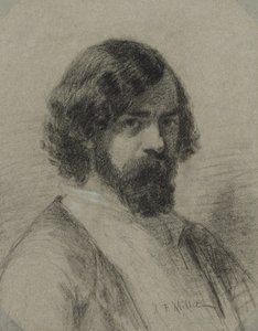 Porträt von Narcisse Virgile Diaz de la Peña von Jean Francois Millet