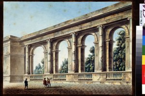 Ansicht einer gewölbten Galerie von Jean François Thomas de Thomon