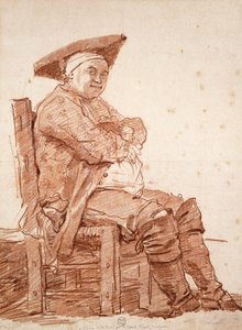 Porträt eines sitzenden Mannes, bekannt als Postiglione, von Jean Honore Fragonard