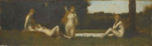 Nymphen, die aus dem Bad auftauchen, nach 1877