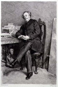 Alexandre Dumas fils (1824-95), französischer Romanautor und Dramatiker von Jean Louis Ernest (after) Meissonier