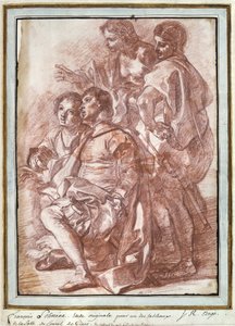 Christoph Kolumbus landet in Amerika 1494 (Rötel) von Jean Robert Ango