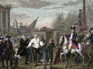 Französische Revolution: Tod von Ludwig XVI., guillotiniert in Paris von Jean (after) Duplessis Bertaux