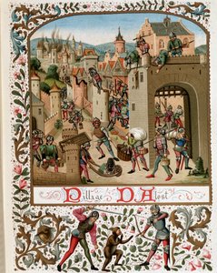 Plünderung von Aalst (Flandern, Belgien), Mittelalter von Jean (after) Froissart