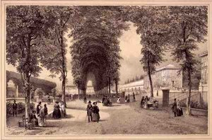 Ansicht der Jardins des Plantes, veröffentlicht von Auguste Bry von Jean (after) Jacottet