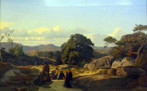 Abaelard spricht mit seinen Schülern bei Melun von Jean Achille Benouville