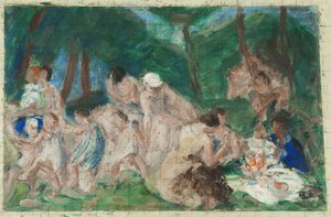 Farandole: Skizze für den Hof der Jungenschule in der Rue Küss von Jean Adler