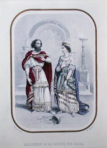 König Salomo und die Königin von Saba, Illustration aus 