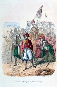 Ibrahim Pascha marschiert an der Spitze seiner Truppen von Jean Adolphe Beauce
