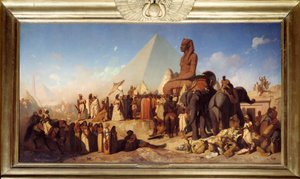 Kambyses und Psammenite. Treffen zwischen Kambyses II., König des Persischen Reiches von 529 bis 522 v. Chr. von Jean Adrien Guignet