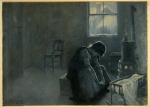 Es war ein harter Winter, veröffentlicht 1893 von Jean Alexandre Michel Andre Castaigne