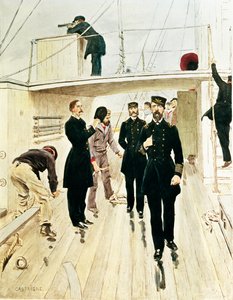 US Navy: Konteradmiral, Kapitän und Fähnrich von Jean Alexandre Michel Andre Castaigne